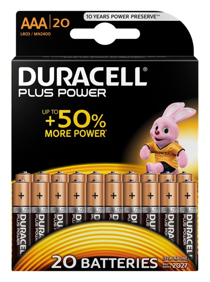 Plus Power Alkaline Micro (AAA) Batterien - 20 Stück