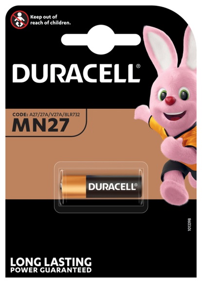Security Alkaline MN27/LR27A/A27/V27A Spezialbatterie, 12V, 18mAh - 1 Stück