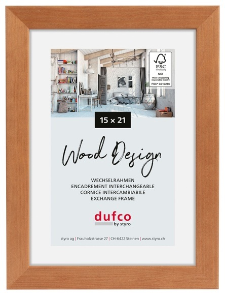 DUFCO Holz-Bilderrahmen 15x21cm 1610.80885 Toronto Kirschbaum