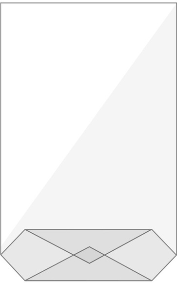 BÜROLINE Kreuzboden Beutel 165×270mm 423005 transparent 10