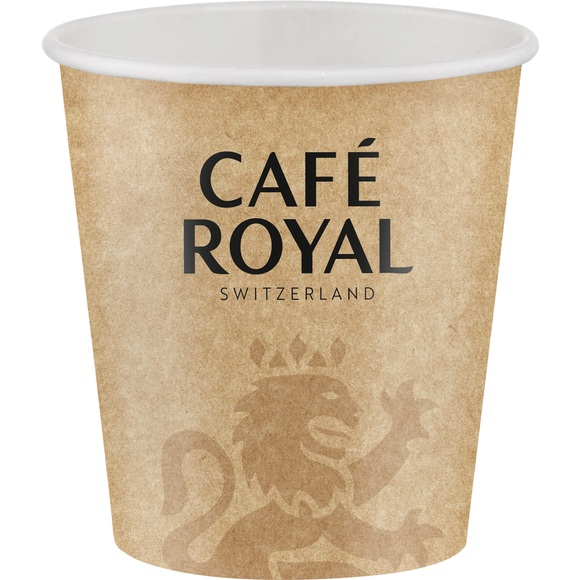 CAFE ROYAL Pappbecher 1dl 248084 braun 50 Stk.