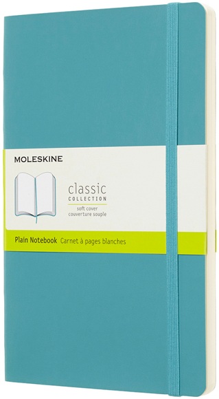 Moleskine Reef Blue Notebook Large Plain Soft