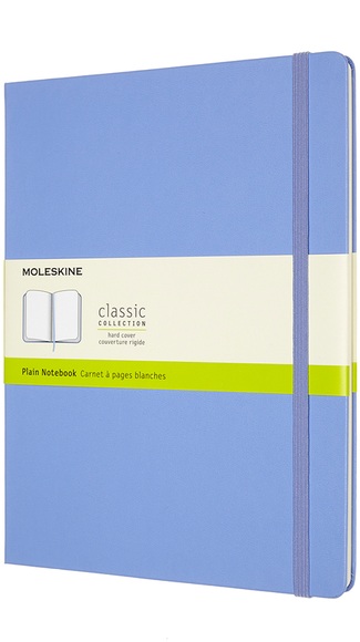 Moleskine Notizbuch Extra Large Blanko, Hortensien Blau