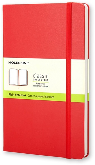 Moleskine classic, Pocket Size, Plain Notebook, red