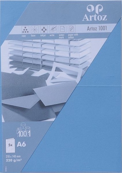ARTOZ Karten 1001 A6 107322264 220g. marineblau 5 Blatt