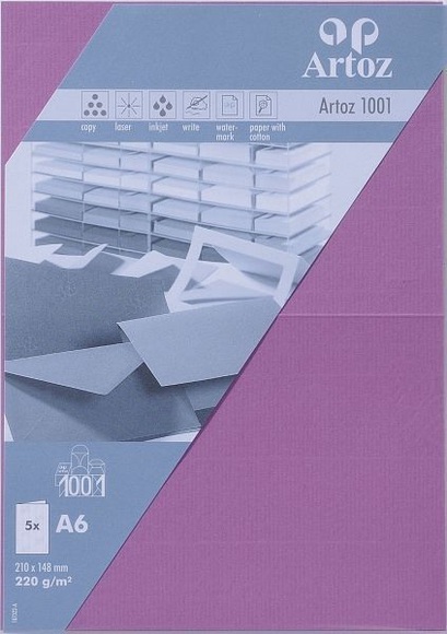 ARTOZ Karten 1001 A6 107322264 220g. holunder 5 Blatt