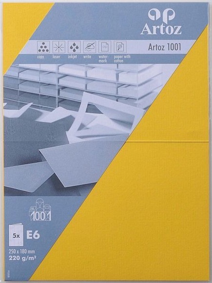 ARTOZ Karten 1001 E6 107372262 220g. sonnengelb 5 Blatt