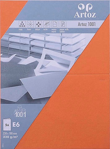 ARTOZ Karten 1001 E6 107372265 220g. hummerrot 5 Blatt