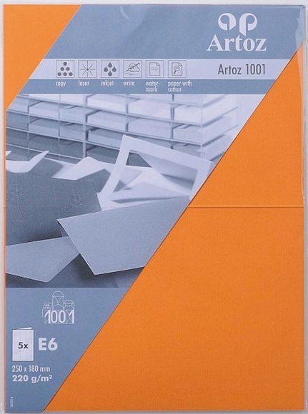 ARTOZ Karten 1001 E6 107372265 220g. orange 5 Blatt