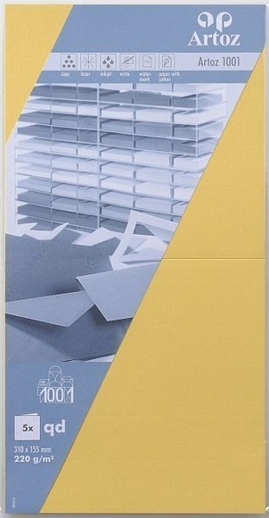 ARTOZ Karten 1001 310x155mm 107452262 220g. lichtgrau 5 Blatt