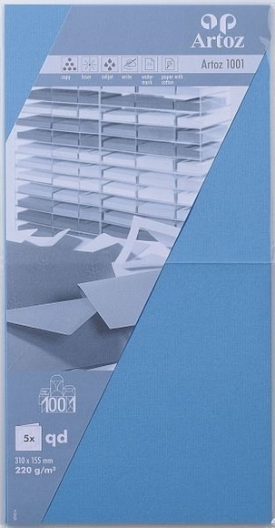 ARTOZ Karten 1001 310x155mm 107452264 220g. marineblau 5 Blatt