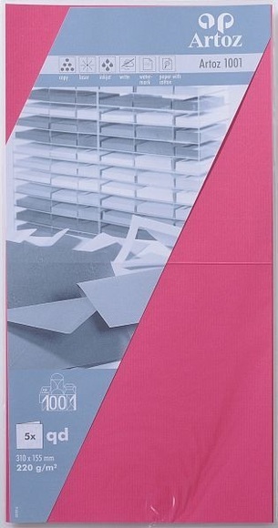 ARTOZ Karten 1001 310x155mm 107452264 220g. fuchsia 5 Blatt