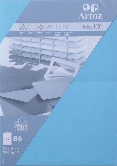 ARTOZ Karten 1001 B6 107362263 220g. azur 5 Blatt