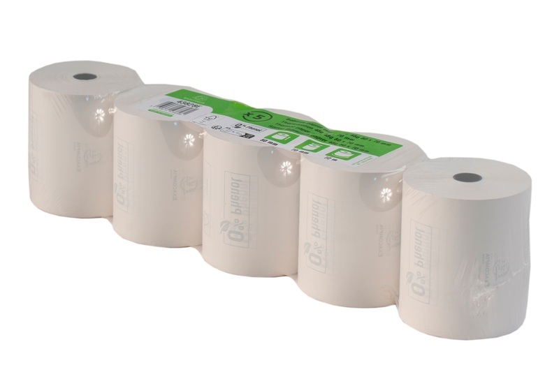 EXACOMPTA Rolle Thermo Papier 5Stk. 43828E 80x80mmx72m für Kasse