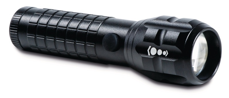 LED Taschenlampe Maul MAULkronos S, Leistung 3 W, 192 lm, bis 192 m, 3 bis 14 h, 3 Lichtstufen, IPX4, inkl. Batterien, Aluminium, schwarz