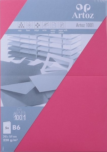 ARTOZ Karten 1001 B6 107362264 220g. fuchsia 5 Blatt