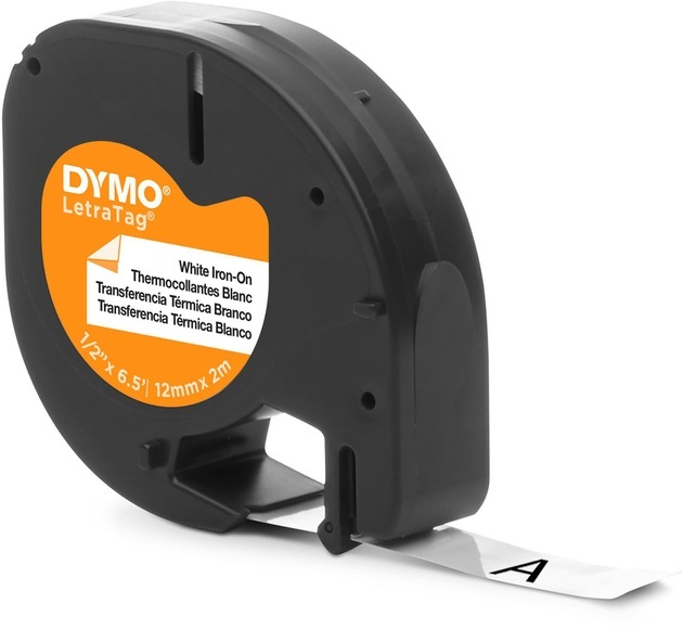 DYMO 18768 Schriftband Bandfarbe: Weiß Schriftfarbe: Schwarz 12 mm 2 m