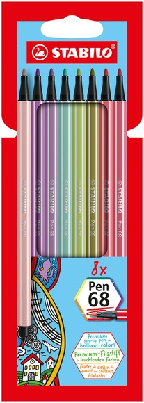 STABILO Pen 68 - 8er Etui - Premium-Filzstift