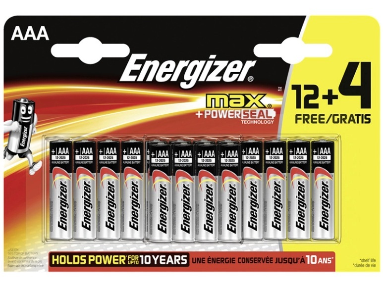 Energizer MAX AAA Fsb-12+4 - Batterien (Silber)