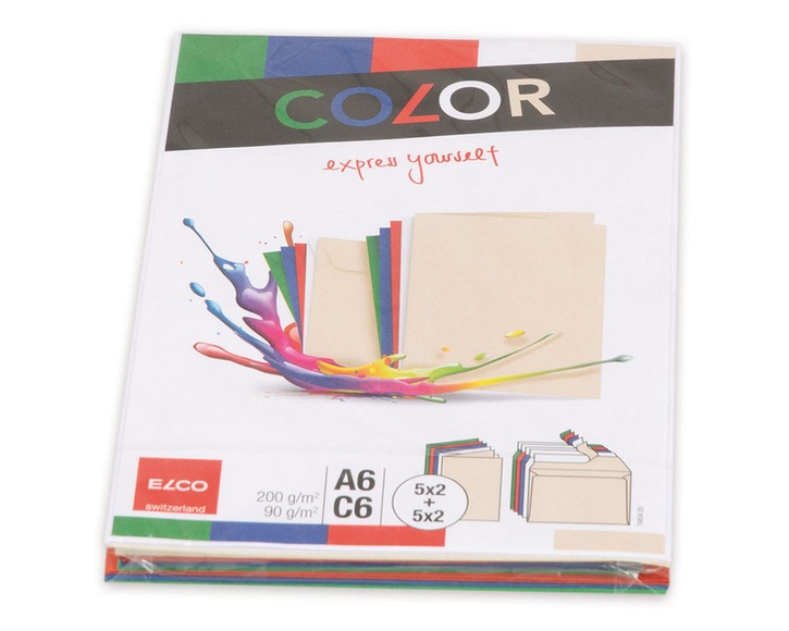 ELCO Doppelkarte mit Couvert Color A6/C6