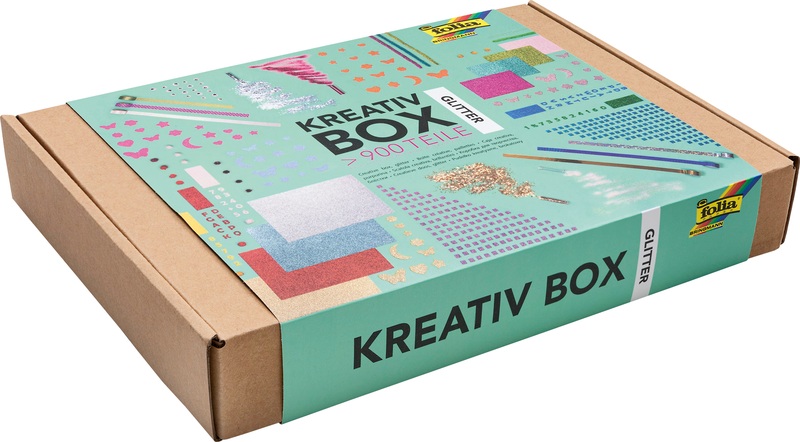 folia Kreativ-Box GLITTER MIX mit über 900 Teilen