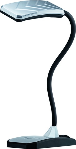 Hansa LED-Schreibtischlampe TWIST Höhe 390 mm silber