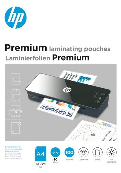 HP Premium A4, 80 Mic. (100 Stk.) - Laminierfolien
