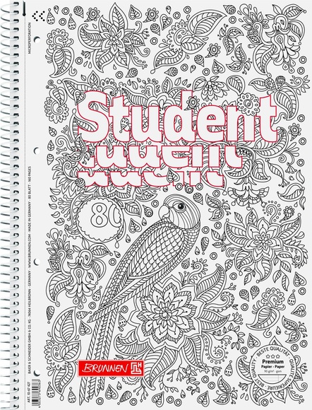 Brunnen Collegeblock ZENart Papagei, A4