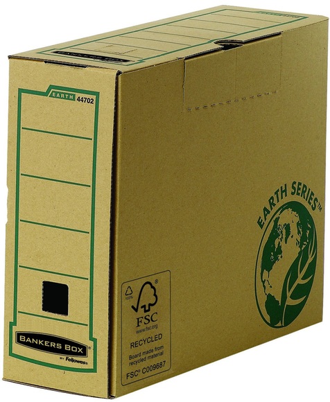 Fellowes Archivschachtel Bankers Box® Earth, DIN A4, Rückenbreite 100 mm, 20 St