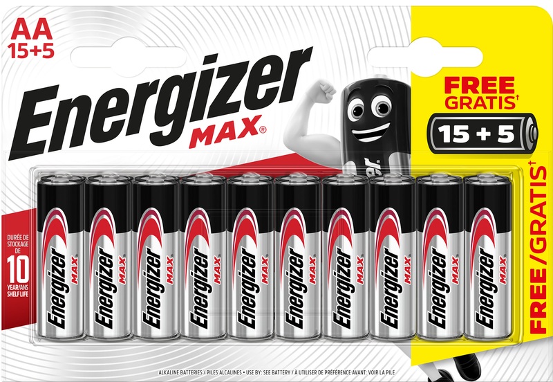 Energizer E300671200 - AA Batterien (Silber/Schwarz)