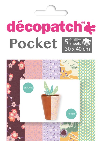 Decopatch Papier Pocket, Nr. 25, 5 Blatt à 30cm x 40cm, DP025C