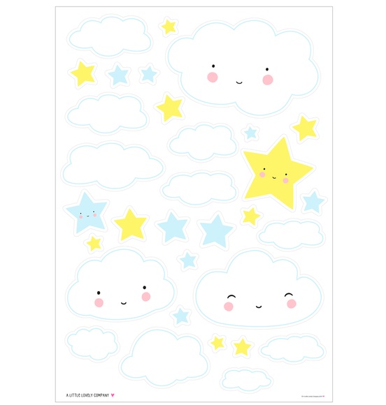 A Little Lovely Company Wandsticker CLOUD 28-teilig in bunt