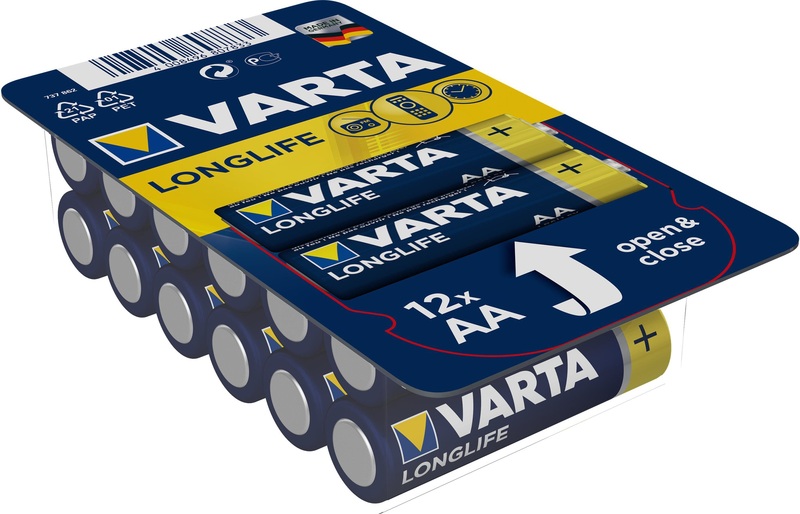 Mignon (AA)-Batterie Alkali-Mangan Varta Longlife LR06 2800 mAh 1.5 V 12 St.