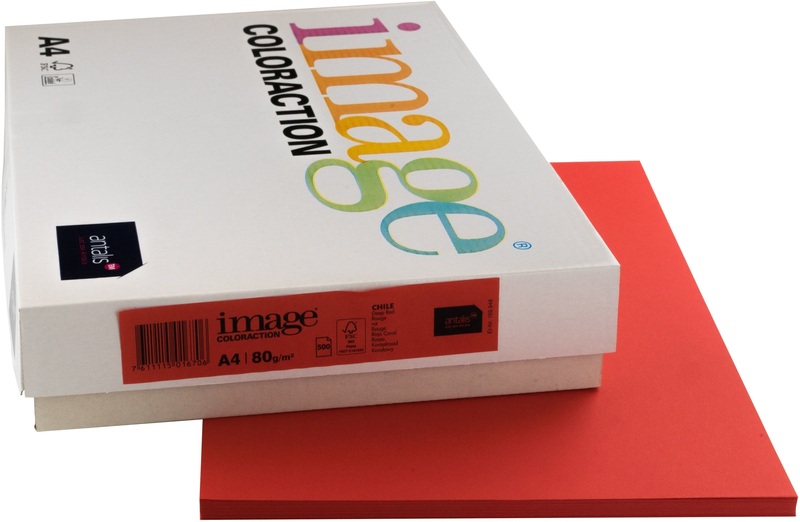 Image Coloraction Kopierpapier, Chile, A4, 80g, rot, 159.946, (500 Blatt)