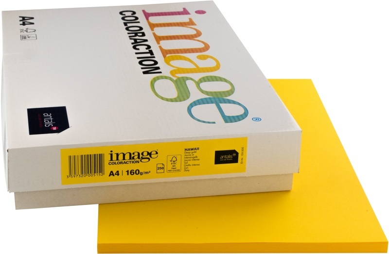 Image Coloraction Kopierpapier, Hawai, A4, intensivgelb, 160g, 159.935, (250 Blatt)