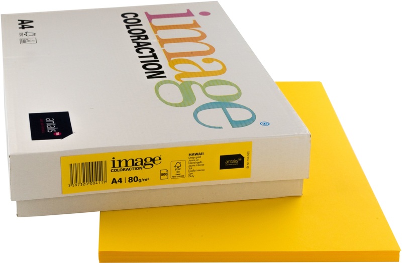 Image Coloraction Kopierpapier, Hawai, A4, 80g, intensivgelb, 274569, (500 Blatt)