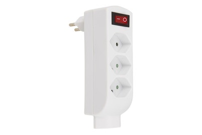 S-ELECTRO Abzweigstecker 3 x T13 mit Schalter