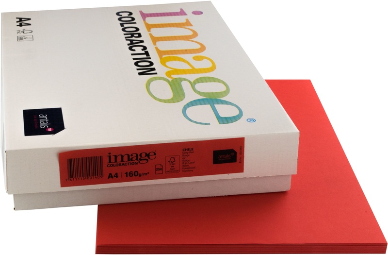Image Coloraction Kopierpapier, Chile, A4, rot, 160g, 159.949, (250 Blatt)