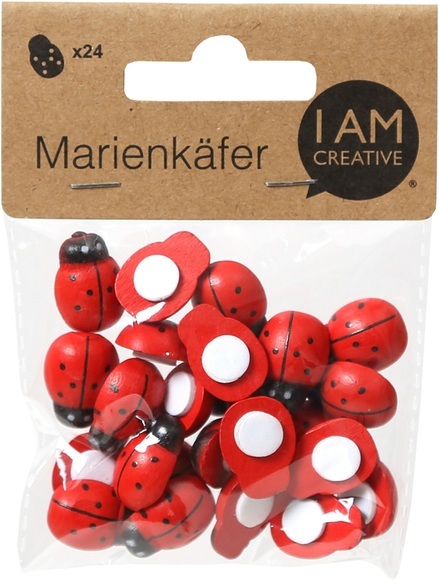 I AM CREATIVE Marienkäfer selbstklebend, 24 Stk