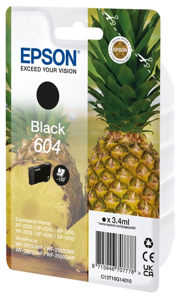 Epson 604 Singlepack - 3.4 ml - Schwarz - original - Blisterverpackung - Tintenpatrone