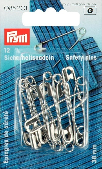 Prym -  Sicherheitsnadel Nr. 2, 38 mm, 12 Stück