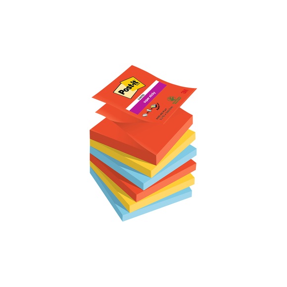 Post-it Haftnotizen Playful 76 x 76 mm Sortiert 90 Blatt 6 Stück