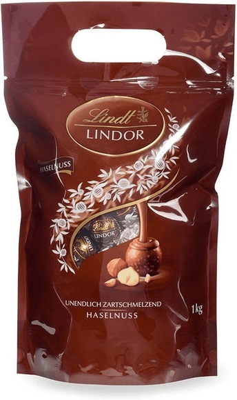 Lindt Lindor Kugeln Haselnuss 1kg Einzeln gewickelte Schoko-Kugeln