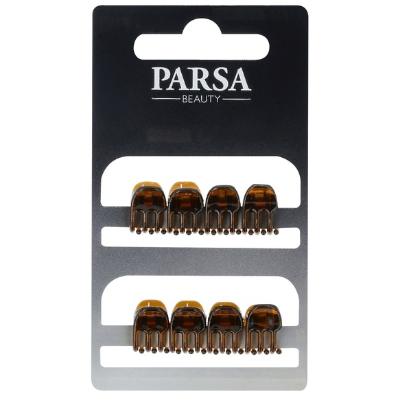 Parsa Haarklammern klein, braun 8 Stk.