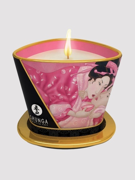 Shunga Erotic Art - Massagekerze Licht & Liebkosungen Aphrodisie - Rosa