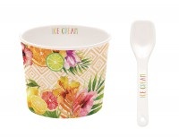 6x Ice Cream Porzellan Eisbecher in GB, ´´Zitrone´´, Ø 8.5 cm