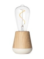 Humble - Tischlampe Holz-Optik, Braun