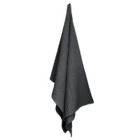 Big Waffle Badetuch 100x150cm dark grey Biobaumwolle