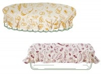 2er Set Pebbly Abdeckung Baumwolle rund D30cm, recht 31x17cm