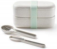 Besteck-Set 3tlg mit Etui beige organic